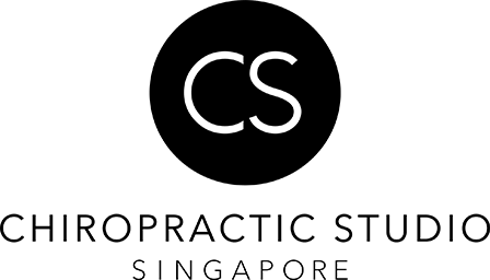 logo for chiropractic studio singapore in black